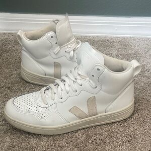 Veja Cream High-Top Sneakers